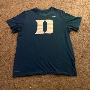 Nike Blue Short Sleeve Tee with Prominent Logo